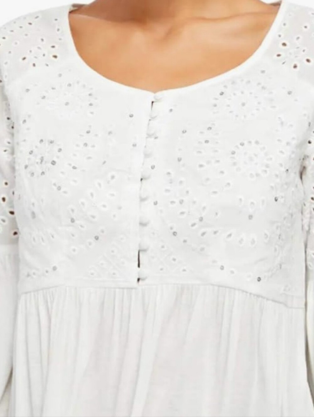 Free People Sea Of Love TunicTop in Ivory Dreams XS - Picture 7 of 13
